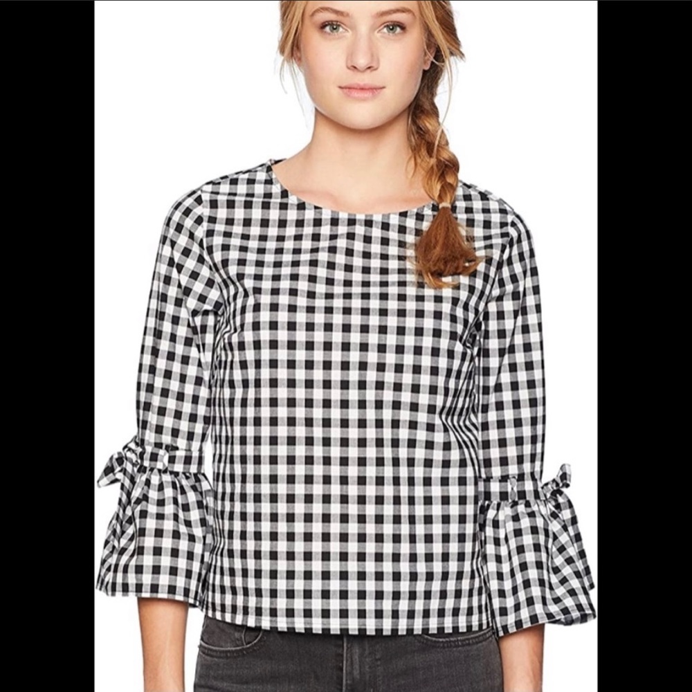 Jack BB Dakota Black Gingham Seen It All Top Sz M